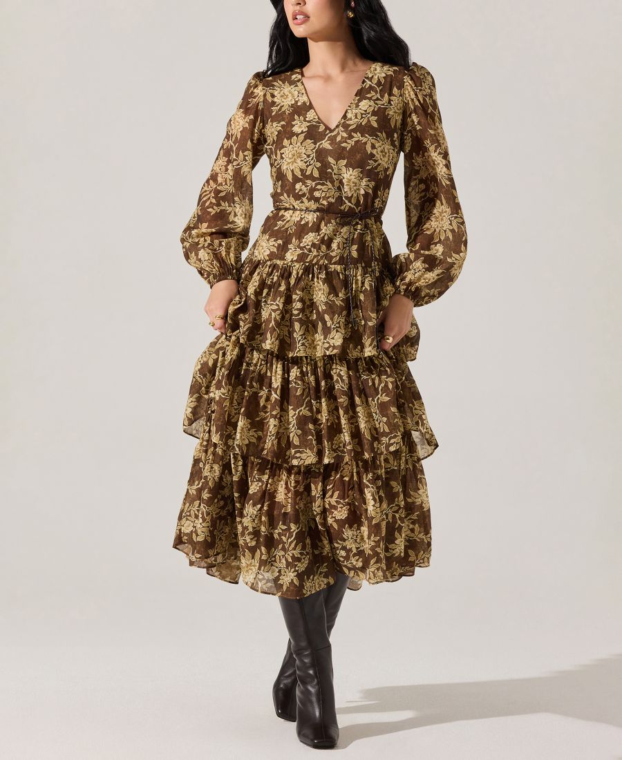 Женское длинное платье Franchesca с оборками и ярусным декором ASTR the Label, Olive Green Floral
Женское длинное платье Franchesca с оборками и ярусным декором ASTR the Label, Olive Green Floral