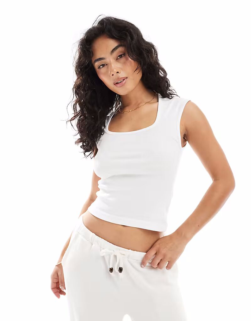 Жилет Brave Soul с квадратным вырезом из хлопка белого цвета
Жилет Brave Soul с квадратным вырезом из хлопка белого цвета