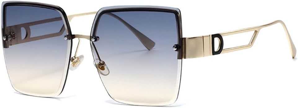 Женские солнцезащитные очки с градиентным покрытием, без оправы; мужские солнцезащитные очки D-образной формы в стиле ретро, защита от УФ-излучения UV400 generic, Blue Yellow
Женские солнцезащитные очки с градиентным покрытием, без оправы; мужские солнцезащитные очки D-образной формы в стиле ретро, защита от УФ-излучения UV400 generic, Blue Yellow