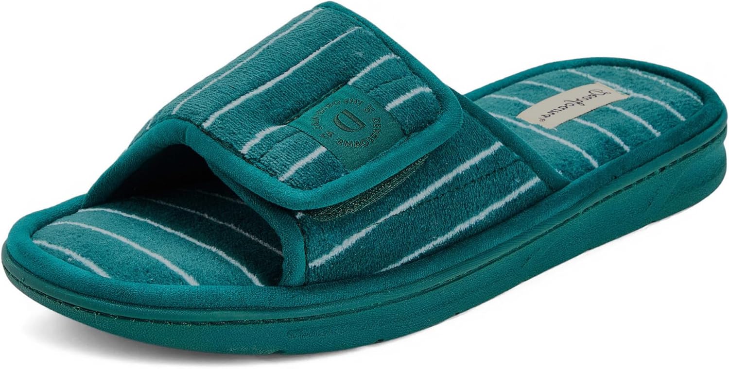 Мужские шлепанцы Dearfoams с регулируемой посадкой для дома и улицы, с эффектом памяти, можно стирать в машине, летние, зеленый
Мужские шлепанцы Dearfoams с регулируемой посадкой для дома и улицы, с эффектом памяти, можно стирать в машине, летние, зеленый