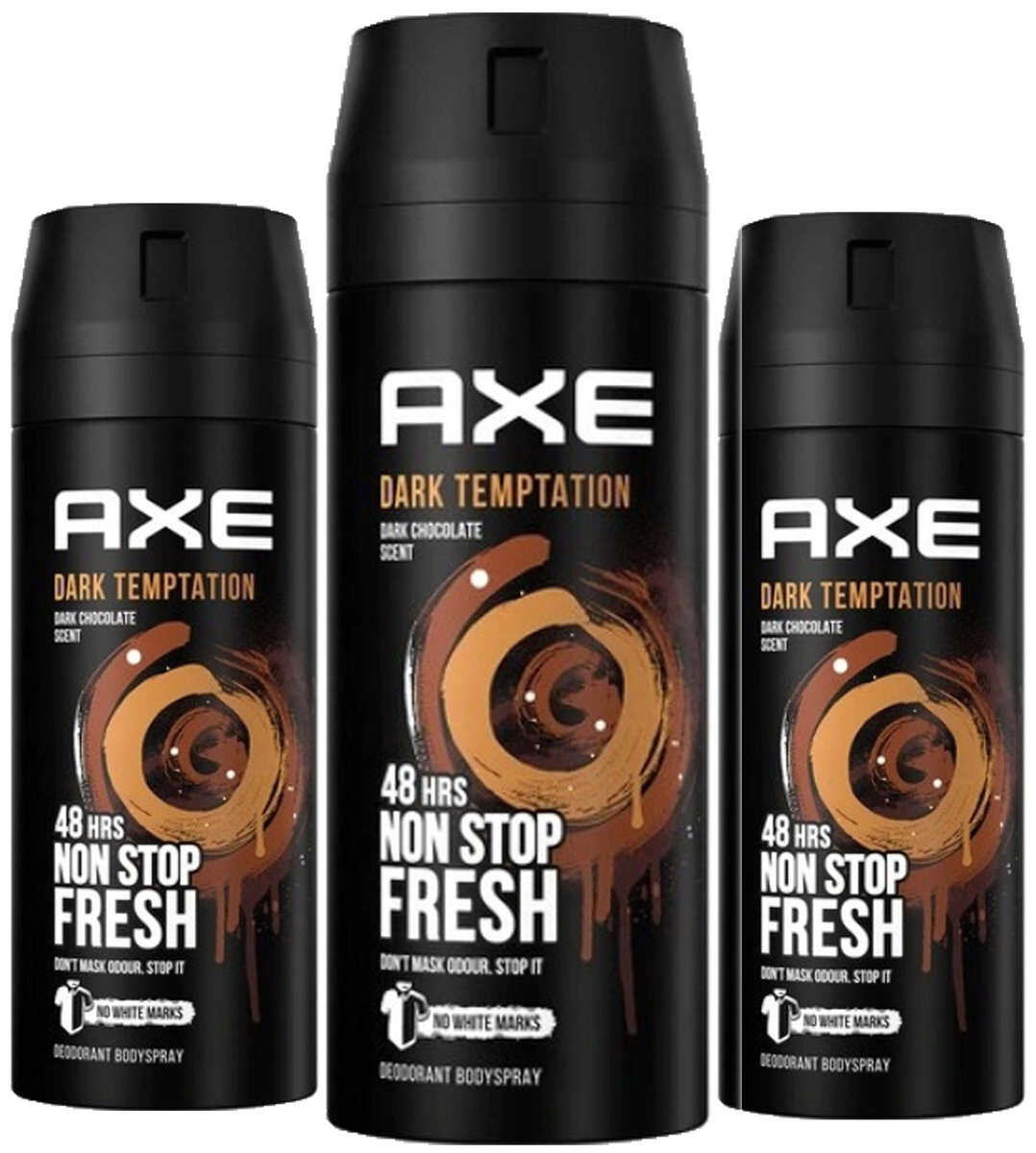 Axe, Dark Temptation, аэрозольный дезодорант, 3x150 мл
Axe, Dark Temptation, аэрозольный дезодорант, 3x150 мл