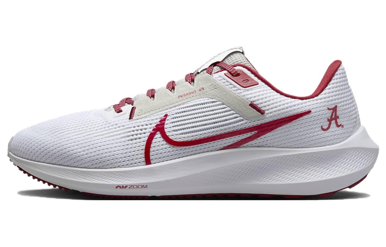 Кроссовки Nike Pegasus 40 Alabama, белый/красный
Кроссовки Nike Pegasus 40 Alabama, белый/красный