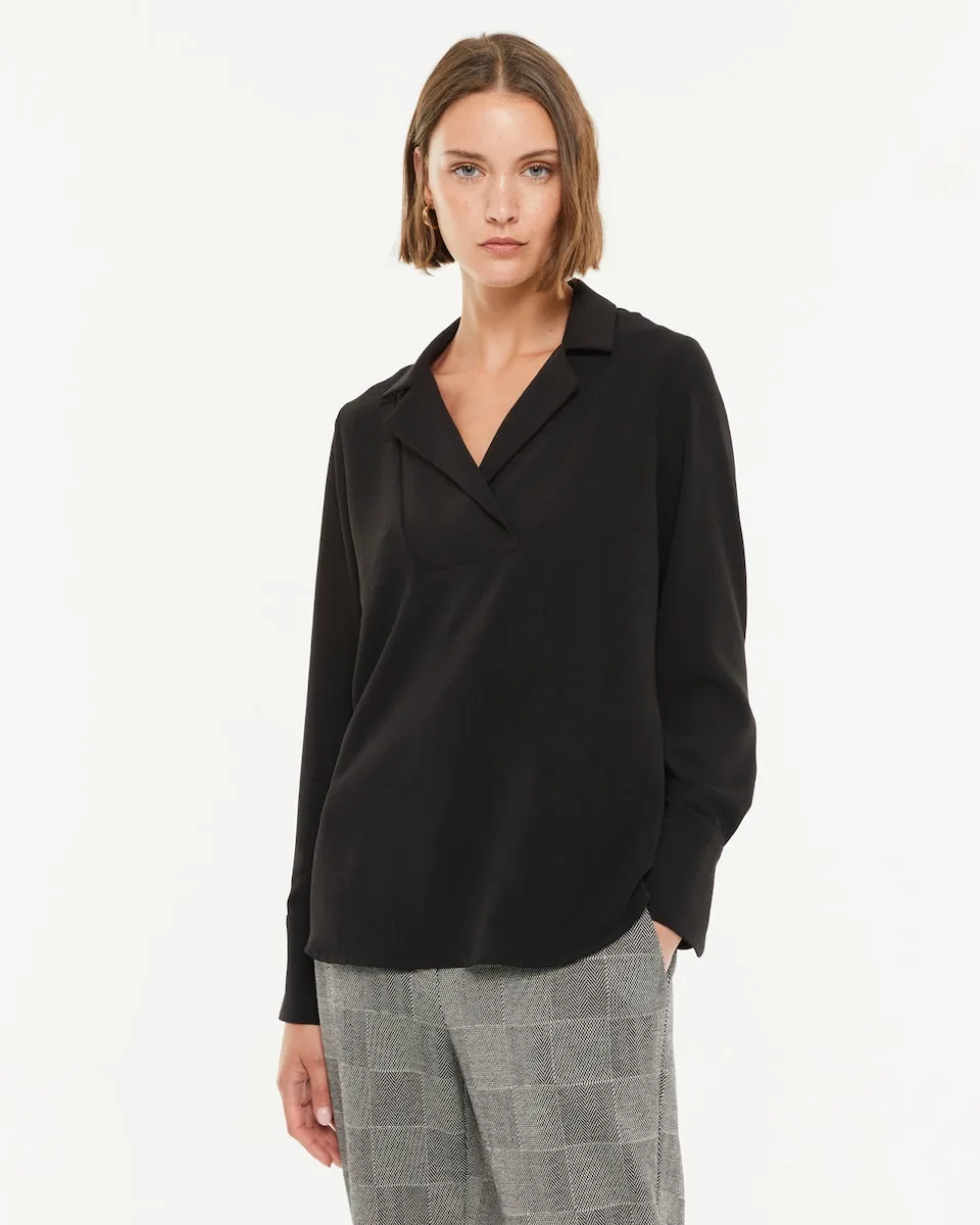 Женская блузка с отложным воротником и длинными рукавами Paz Torras, черный
Женская блузка с отложным воротником и длинными рукавами Paz Torras, черный