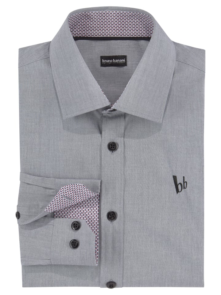 Рубашка с длинными рукавами серебристо-серого цвета Bruno Banani
Рубашка с длинными рукавами серебристо-серого цвета Bruno Banani