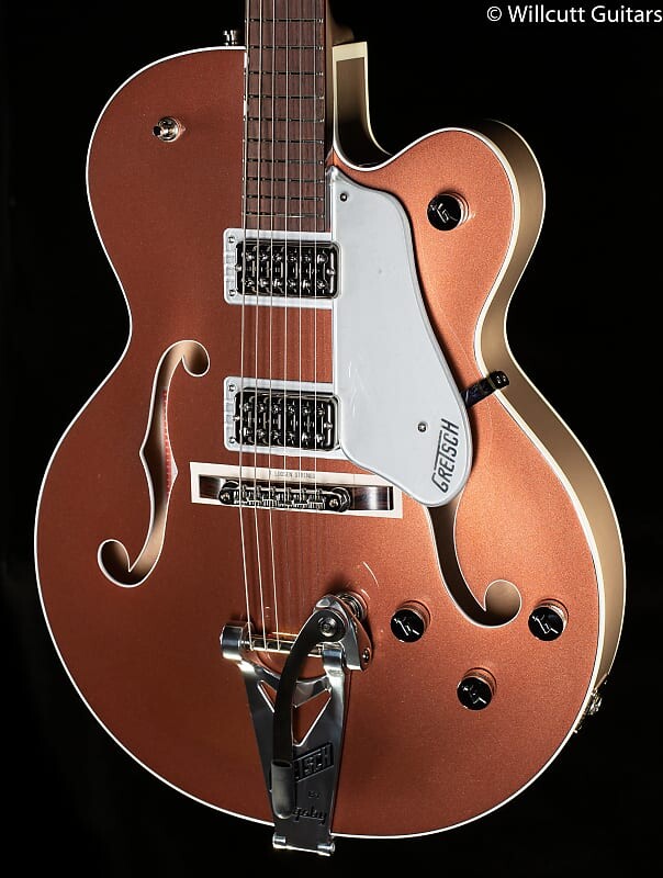 Электрогитара Gretsch G6118T Players Edition Anniversary Hollow Body with String-Thru Bigsby Two-Tone Copper - JT21114417-7.567 lbs
Электрогитара Gretsch G6118T Players Edition Anniversary Hollow Body with String-Thru Bigsby Two-Tone Copper - JT21114417-7.567 lbs