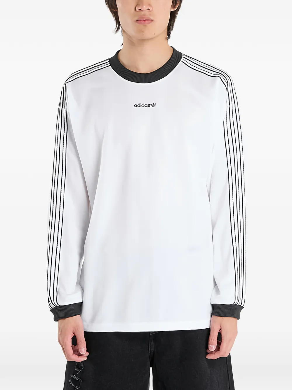 Футболка с длинными рукавами и отделкой в полоску Adidas, белый
Футболка с длинными рукавами и отделкой в полоску Adidas, белый