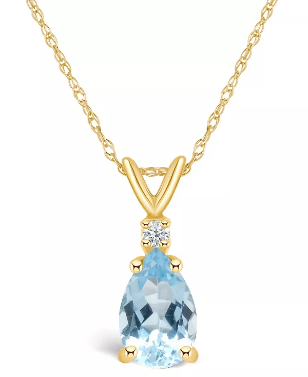 Ожерелье с подвеской из желтого золота 14 карат или белого золота 14 карат с аквамарином (1 карат) и бриллиантами Macy'S, gold
Ожерелье с подвеской из желтого золота 14 карат или белого золота 14 карат с аквамарином (1 карат) и бриллиантами Macy'S, gold