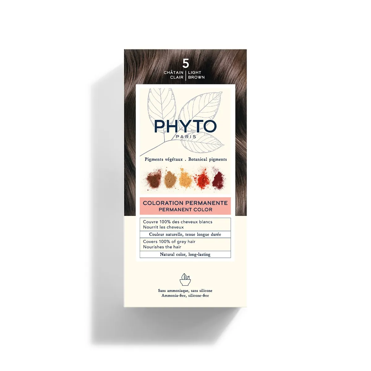Phyto Phytocolor 5 Светло-коричневое стойкое окрашивание без аммиака 100% покрытие седых волос
Phyto Phytocolor 5 Светло-коричневое стойкое окрашивание без аммиака 100% покрытие седых волос