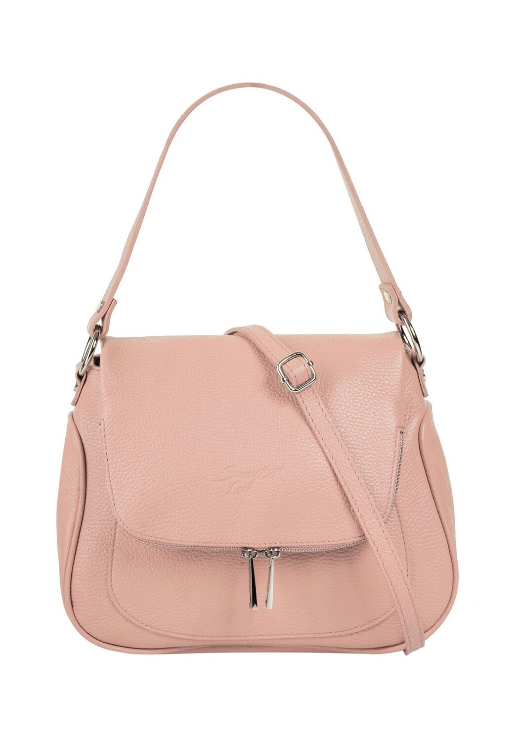 Сумка через плечо, натуральная кожа, производство Италия Samantha Look, розовый 
Сумка через плечо, натуральная кожа, производство Италия Samantha Look, розовый