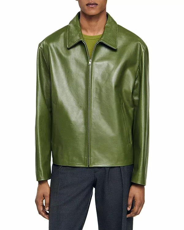 Кожаная куртка Sandro, зеленый
Кожаная куртка Sandro, зеленый