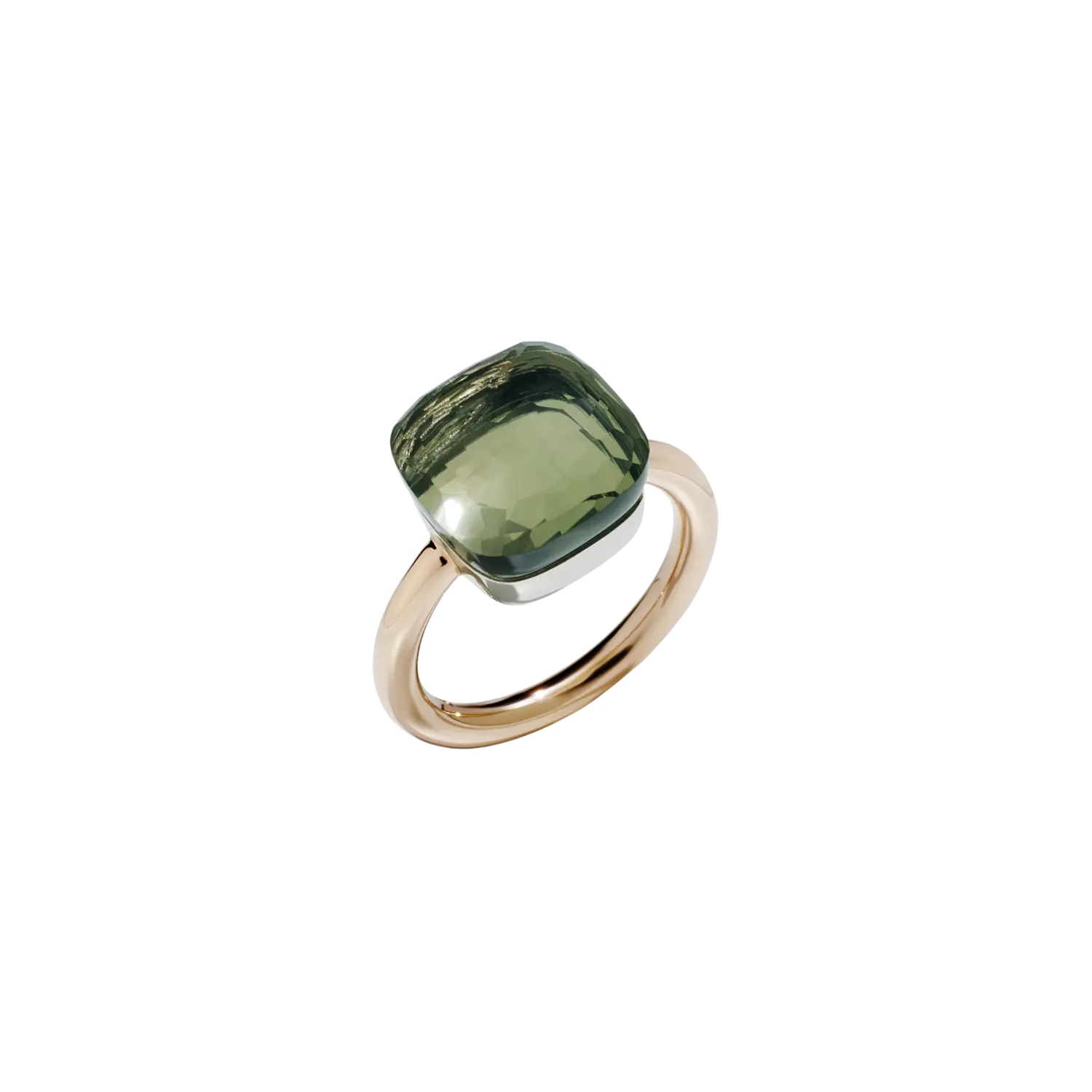 Кольцо Pomellato Nudo из розового и белого золота с празиолитом
Кольцо Pomellato Nudo из розового и белого золота с празиолитом