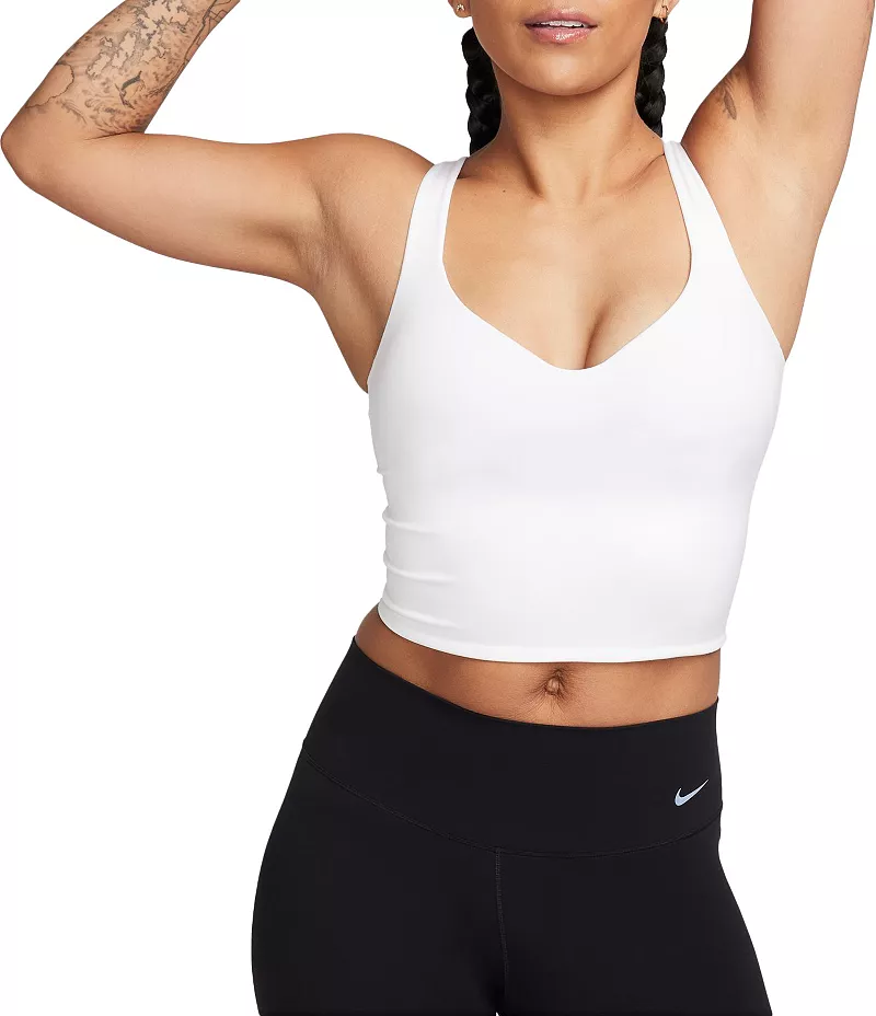 Женский спортивный бюстгальтер с мягкой подкладкой Nike Alate, майка на бретелях со средней поддержкой, белый
Женский спортивный бюстгальтер с мягкой подкладкой Nike Alate, майка на бретелях со средней поддержкой, белый