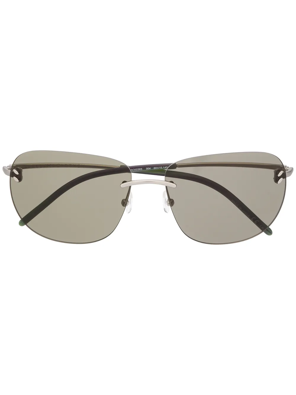 Солнцезащитные очки с квадратными линзами Stella McCartney Eyewear, серебряный 
Солнцезащитные очки с квадратными линзами Stella McCartney Eyewear, серебряный