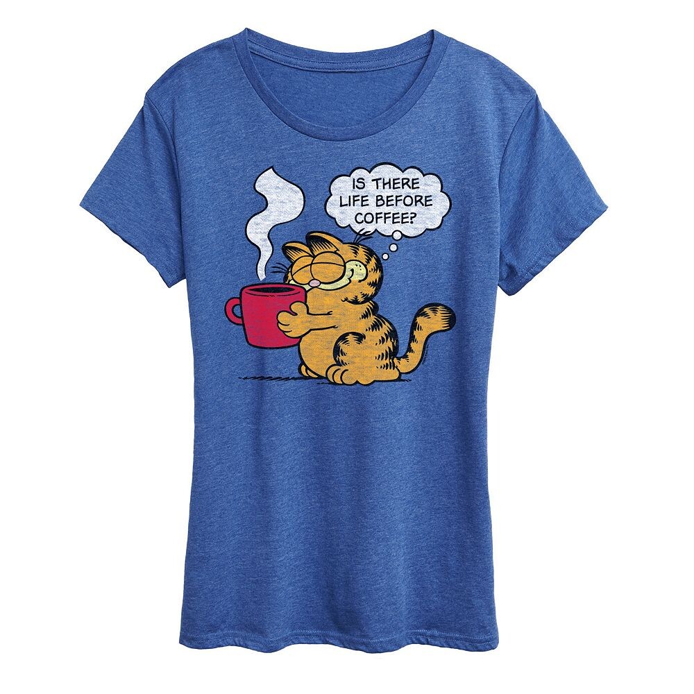 Женская футболка с рисунком Garfield Life Before Coffee Licensed Character, цвет Heather Royal Blue
Женская футболка с рисунком Garfield Life Before Coffee Licensed Character, цвет Heather Royal Blue