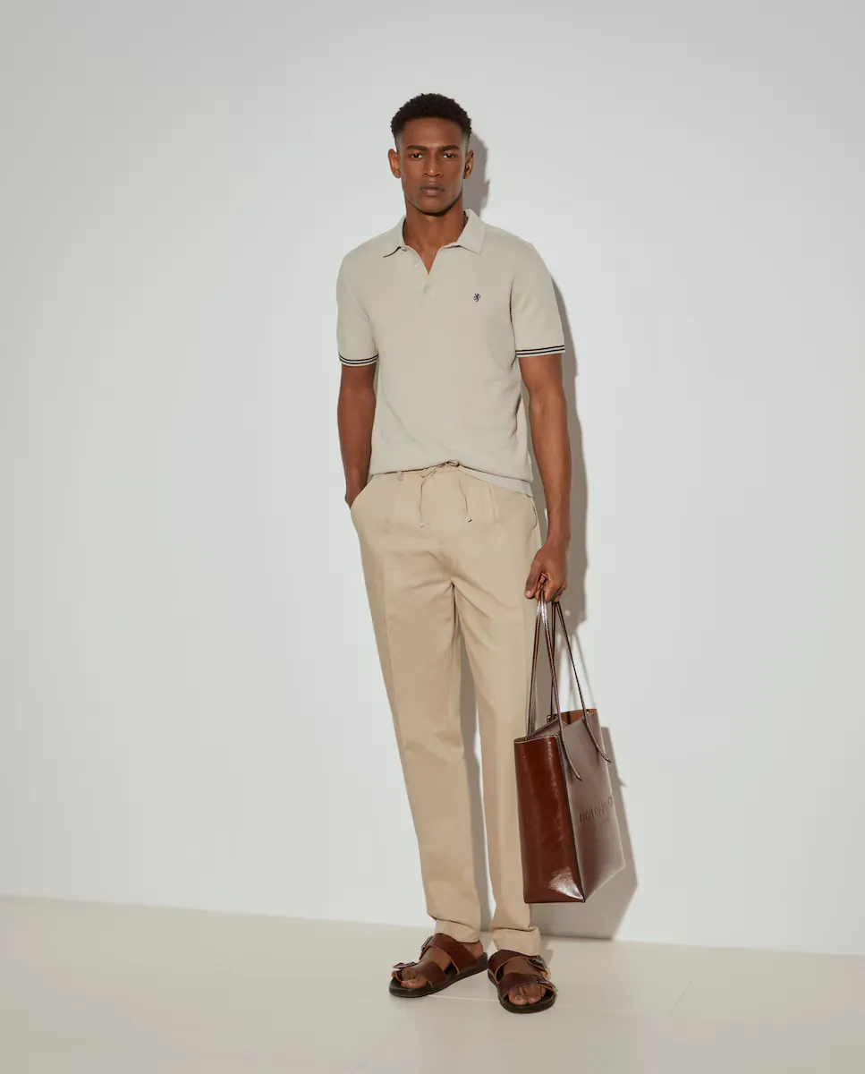 Мужские брюки со складками и шнурком бежевого цвета с льном Lion of Porches, бежевый
Мужские брюки со складками и шнурком бежевого цвета с льном Lion of Porches, бежевый