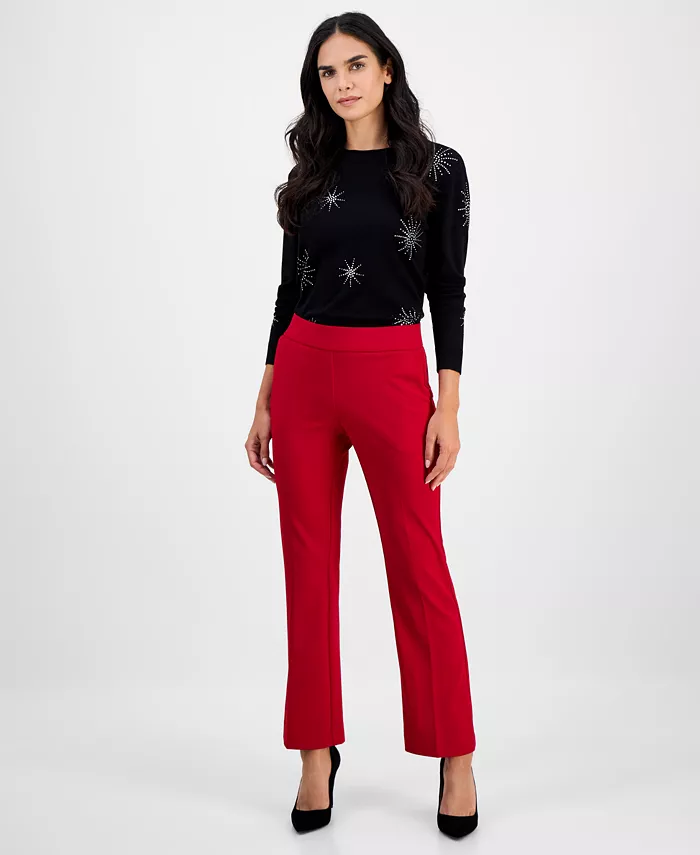 Маленькие брюки прямого кроя на резинке Ak Anne Klein, красный
Маленькие брюки прямого кроя на резинке Ak Anne Klein, красный