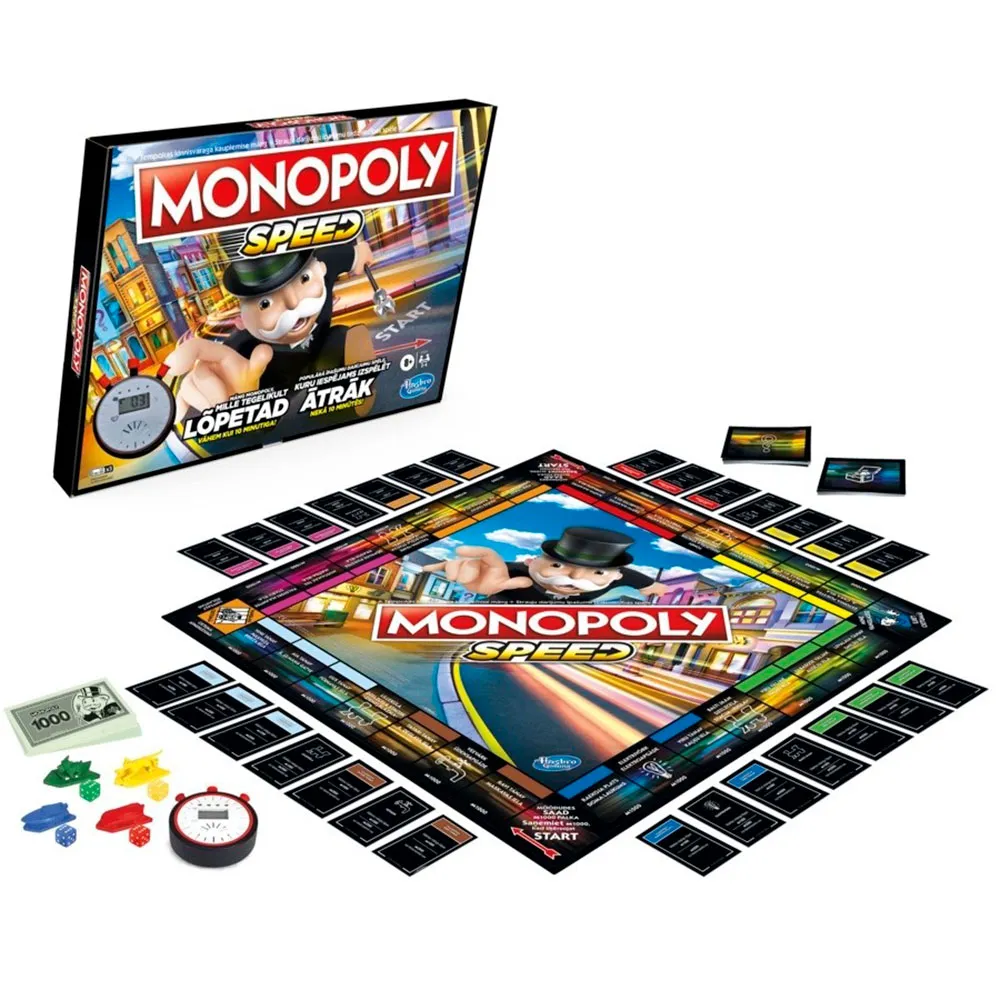 Детская настольная игра Hasbro Monopoly Speed, мультиколор
Детская настольная игра Hasbro Monopoly Speed, мультиколор