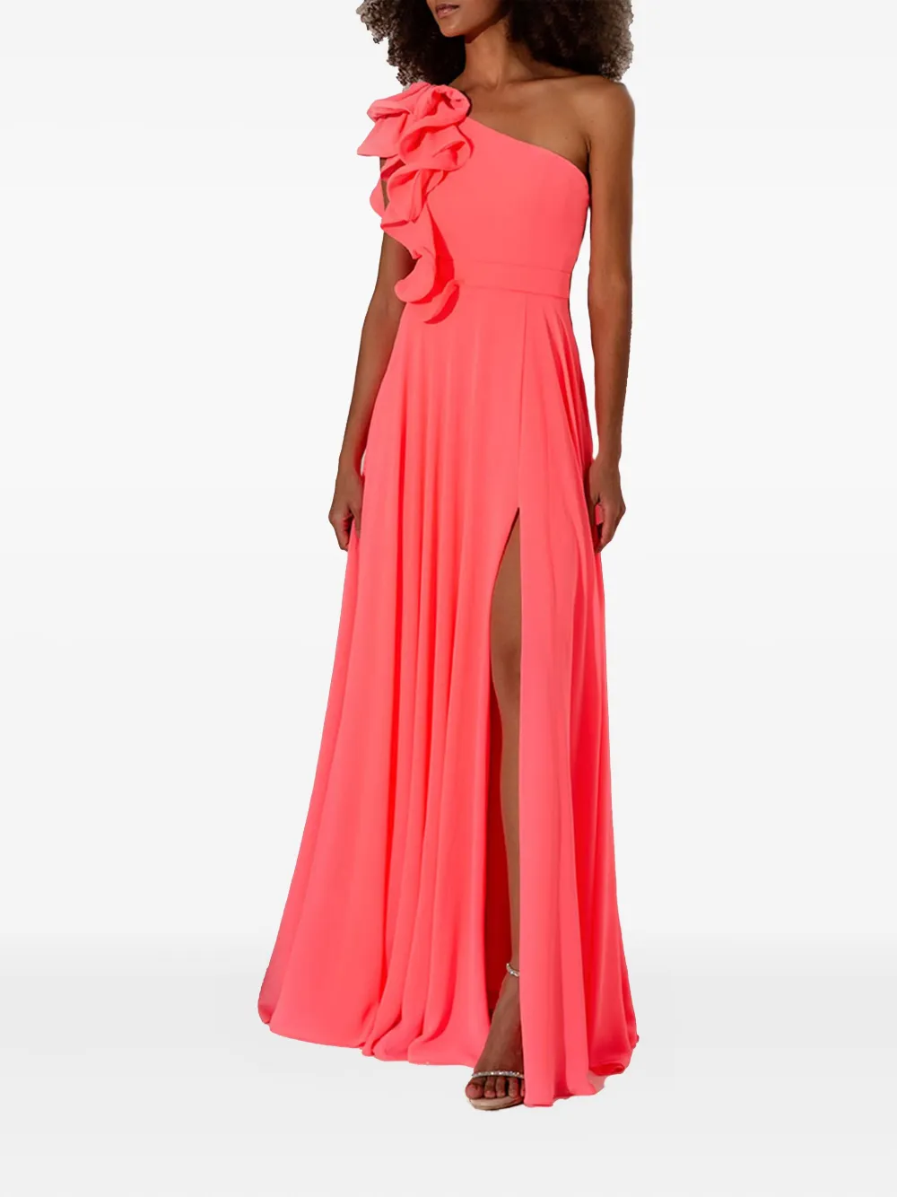 Длинное платье на одно плечо с оборками Allure, розовый
Длинное платье на одно плечо с оборками Allure, розовый