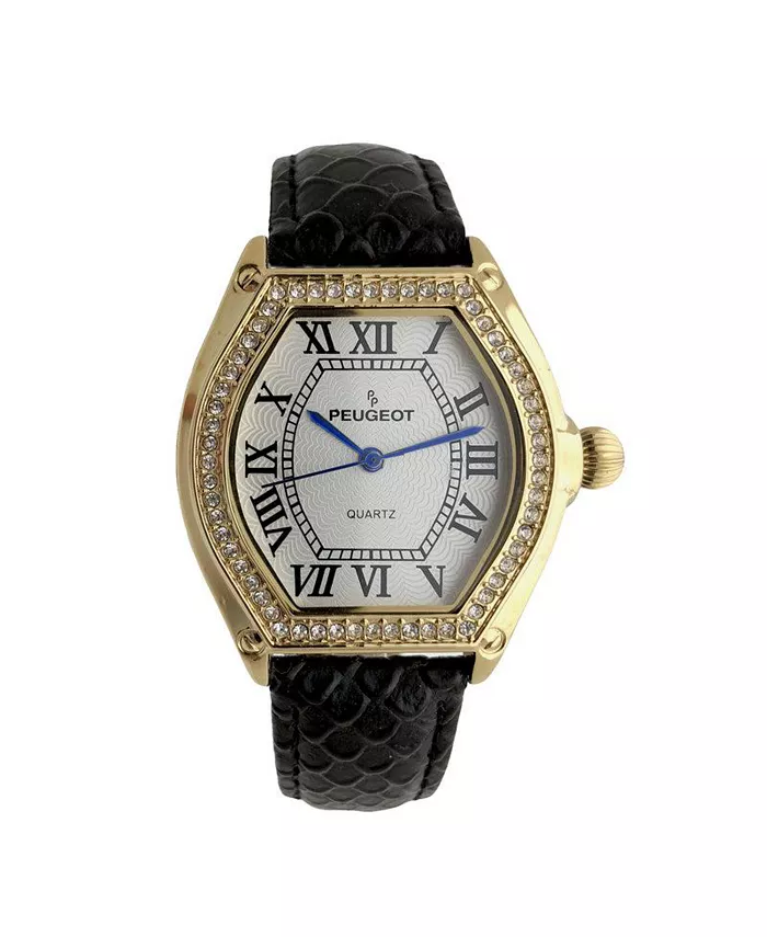 Женские часы 36 мм, черные, бочкообразный корпус Tank Case, кожаный ремешок Peugeot
Женские часы 36 мм, черные, бочкообразный корпус Tank Case, кожаный ремешок Peugeot