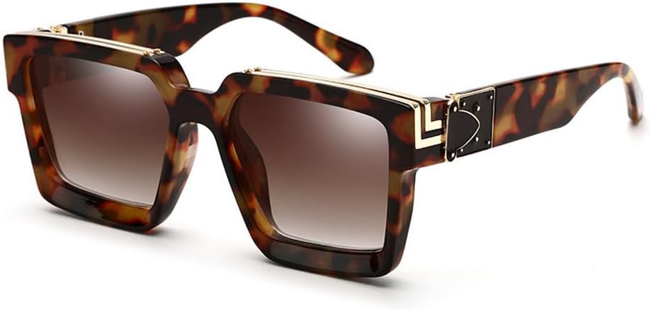 Модные классические роскошные солнцезащитные очки большого квадратного размера для женщин и мужчин, солнцезащитные очки-щитки в крупной оправе для женщин с защитой от УФ-излучения UV400 HYYZZC, Leopard Brown
Модные классические роскошные солнцезащитные очки большого квадратного размера для женщин и мужчин, солнцезащитные очки-щитки в крупной оправе для женщин с защитой от УФ-излучения UV400 HYYZZC, Leopard Brown