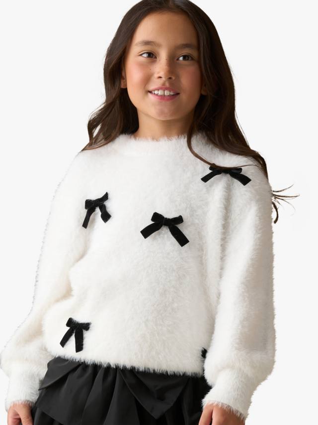 Детский джемпер с бархатным бантом Angel & Rocket, Ivory/Black
Детский джемпер с бархатным бантом Angel & Rocket, Ivory/Black