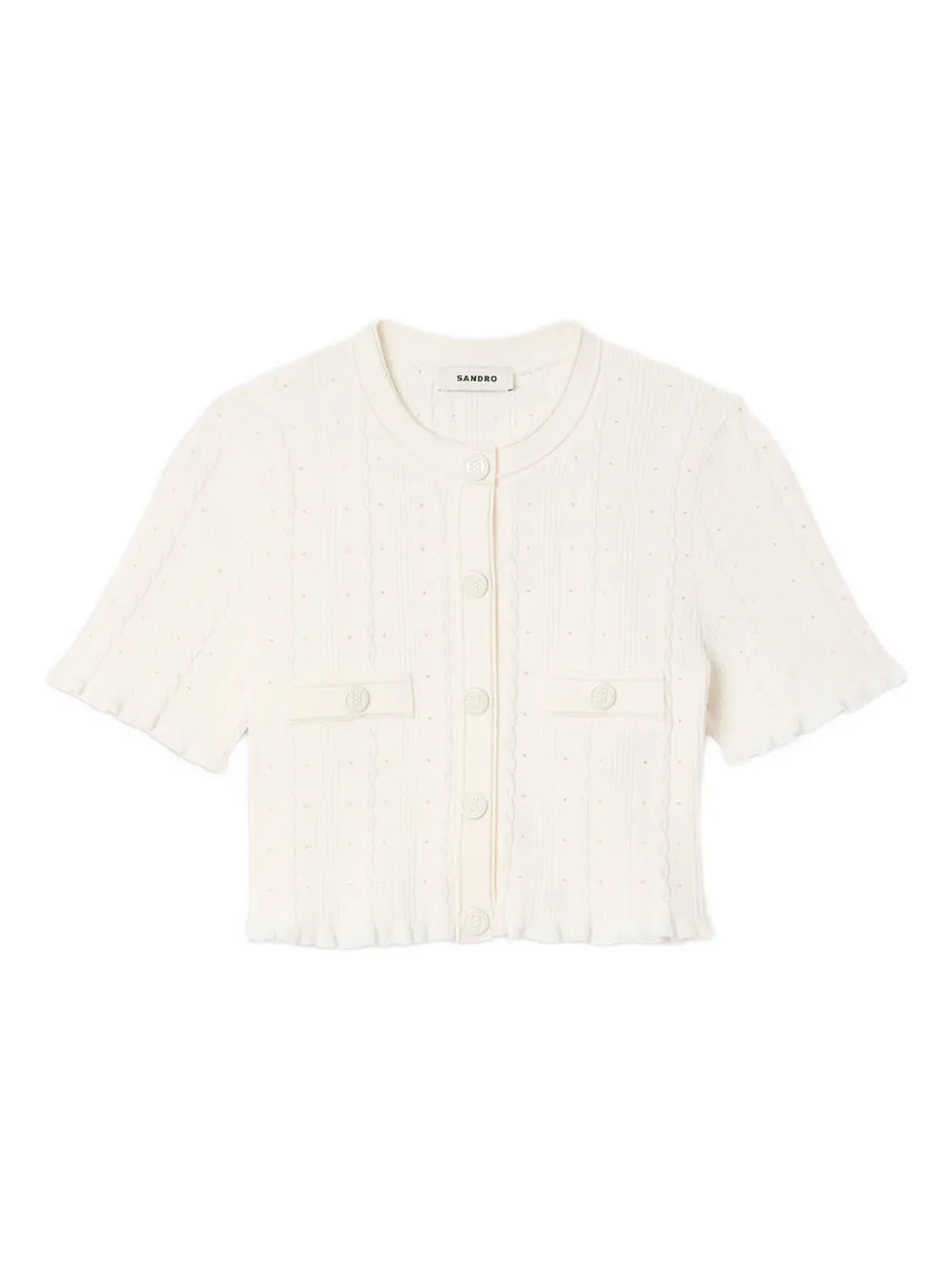 Кардиган фактурной вязки SANDRO, нейтральный
Кардиган фактурной вязки SANDRO, нейтральный