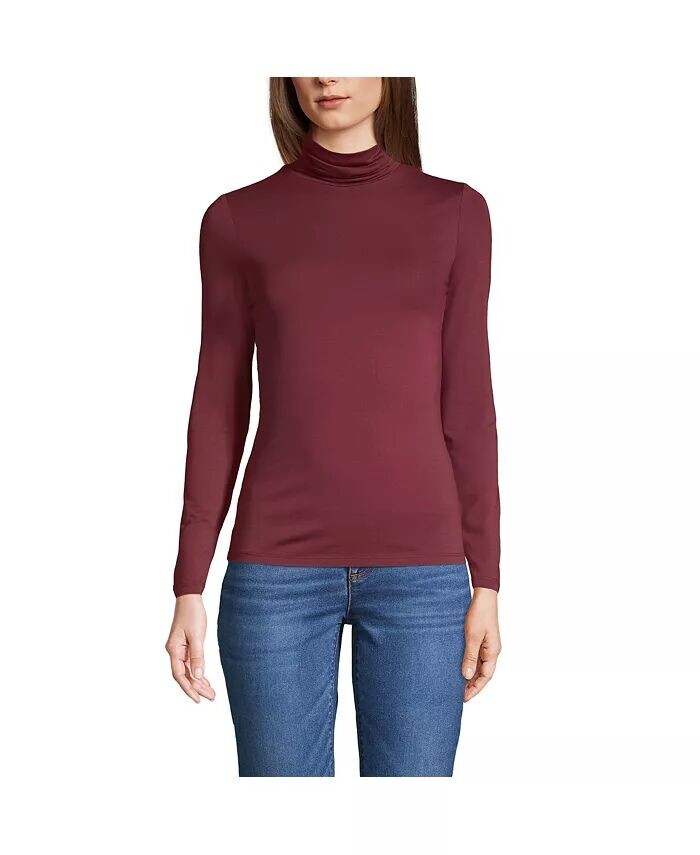 Женская легкая водолазка из джерси с длинными рукавами Lands' End, красный
Женская легкая водолазка из джерси с длинными рукавами Lands' End, красный