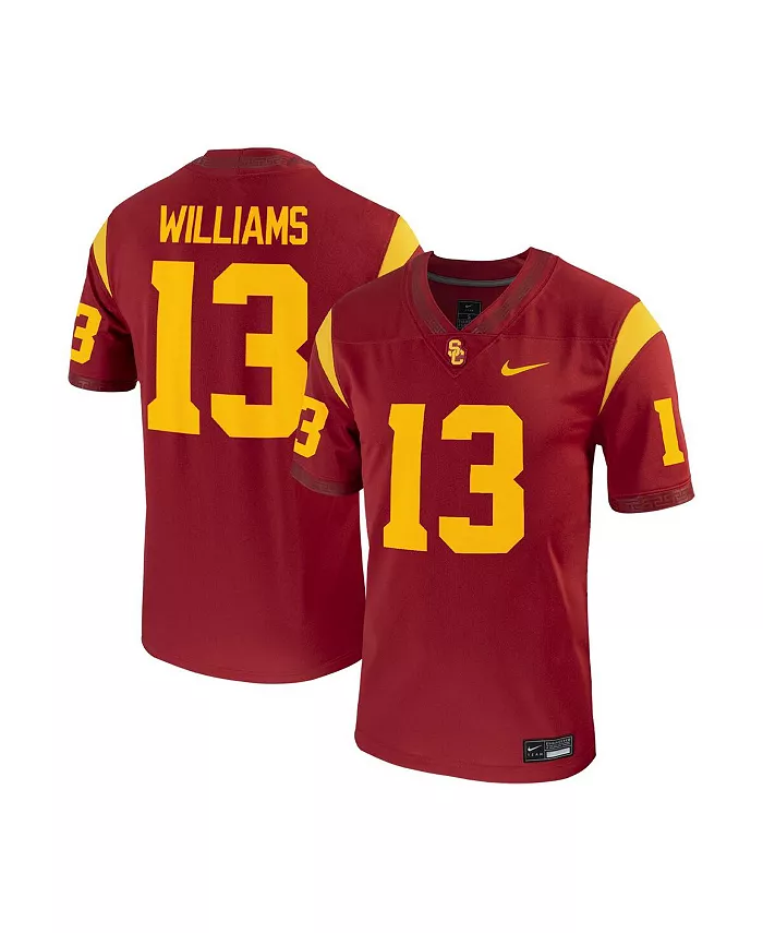 Мужская реплика игровой футболки Caleb Williams Cardinal USC Trojans Nike
Мужская реплика игровой футболки Caleb Williams Cardinal USC Trojans Nike