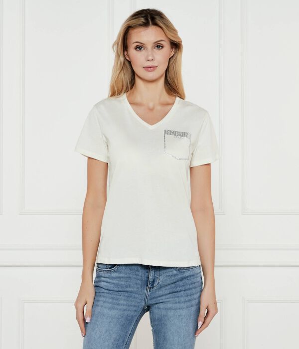 Футболка женская Liu Jo Sport с карманом из стразов, экрю
Футболка женская Liu Jo Sport с карманом из стразов, экрю