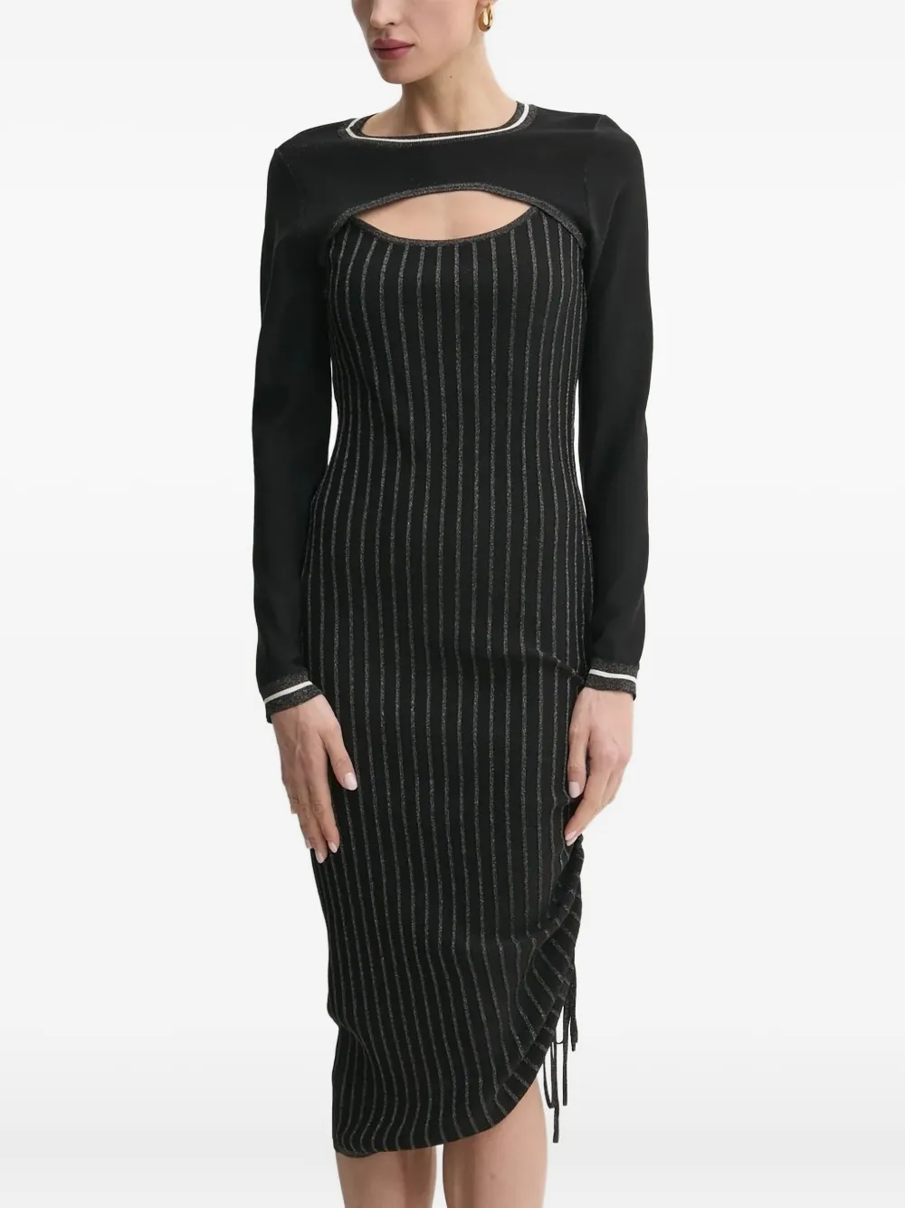 Платье миди в тонкую полоску на завязках LIU JO, черный
Платье миди в тонкую полоску на завязках LIU JO, черный