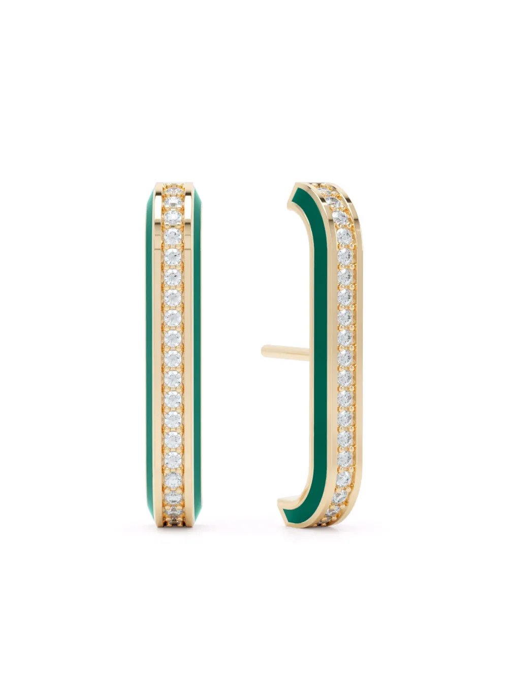 Серьги-каффы Eternity из желтого золота с бриллиантами LOEV, желтый 
Серьги-каффы Eternity из желтого золота с бриллиантами LOEV, желтый