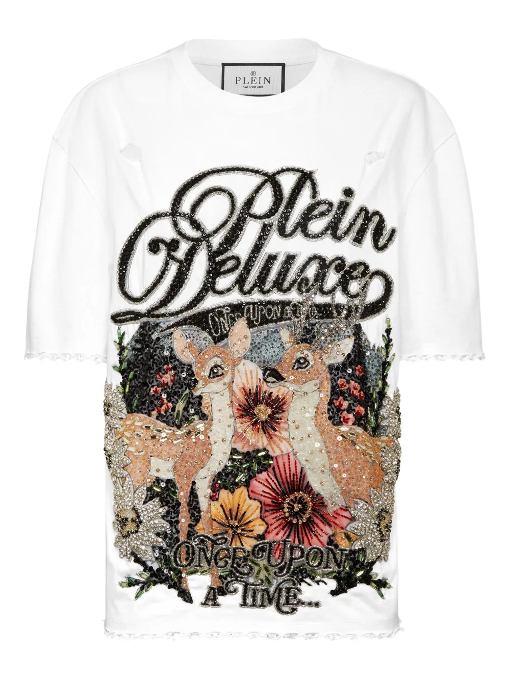 Футболка с пайетками и эффектом потертости Philipp Plein, белый
Футболка с пайетками и эффектом потертости Philipp Plein, белый