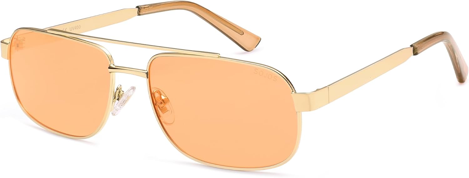 Солнцезащитные очки-авиаторы SOJOS в стиле ретро с поляризацией для женщин и мужчин, винтажные прямоугольные солнцезащитные очки в стиле 70-х годов, модель SJ1250, Gold/Orange
Солнцезащитные очки-авиаторы SOJOS в стиле ретро с поляризацией для женщин и мужчин, винтажные прямоугольные солнцезащитные очки в стиле 70-х годов, модель SJ1250, Gold/Orange