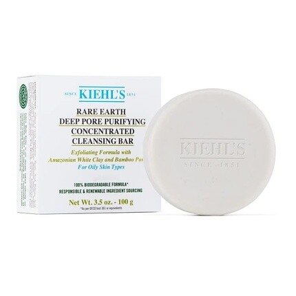 Kiehl's Rare Earth Deep Pore Purifying Концентрированное очищающее мыло для лица 3,5 унции