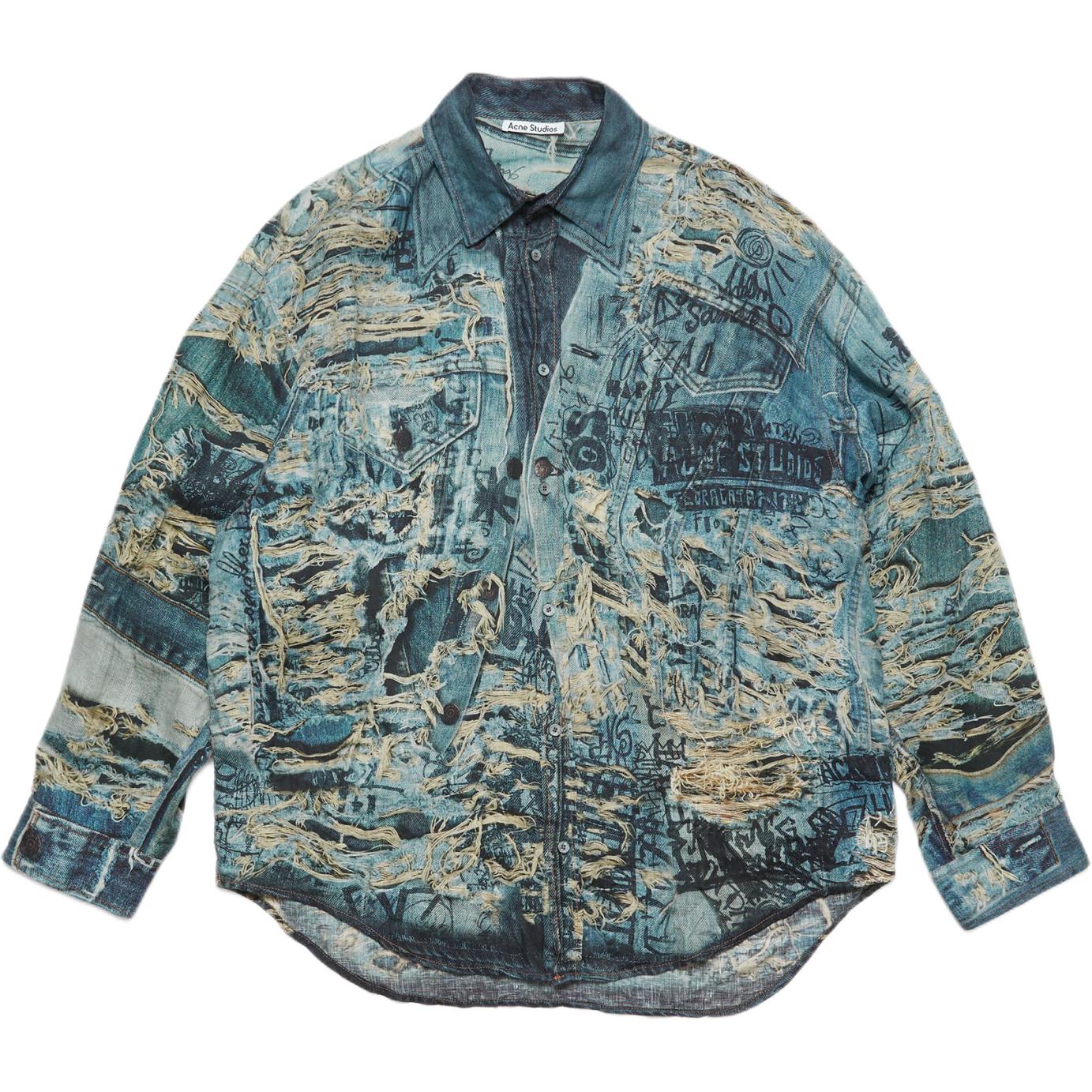 Рубашка Logo Detailed Button Up Shirt Acne Studios, синий
Рубашка Logo Detailed Button Up Shirt Acne Studios, синий