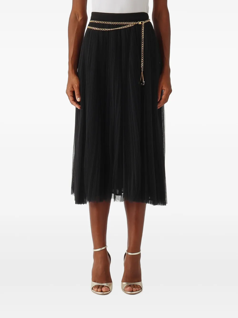 Юбка из тюля с цепочкой Elisabetta Franchi, черный
Юбка из тюля с цепочкой Elisabetta Franchi, черный