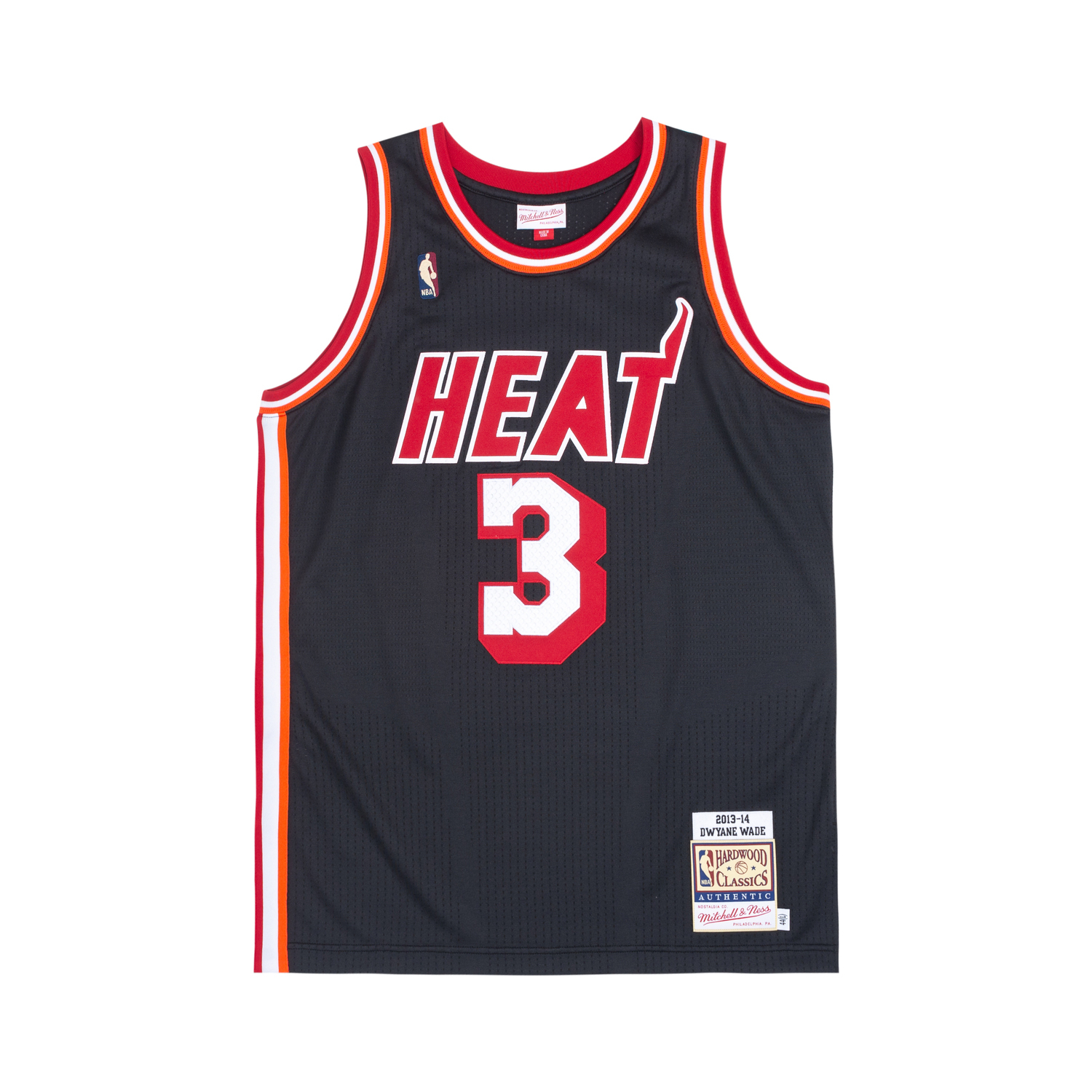 Майка баскетбольная Mitchell & Ness 2013/14 Dwyane Wade Miami Heat Swingman, черная 
Майка баскетбольная Mitchell & Ness 2013/14 Dwyane Wade Miami Heat Swingman, черная