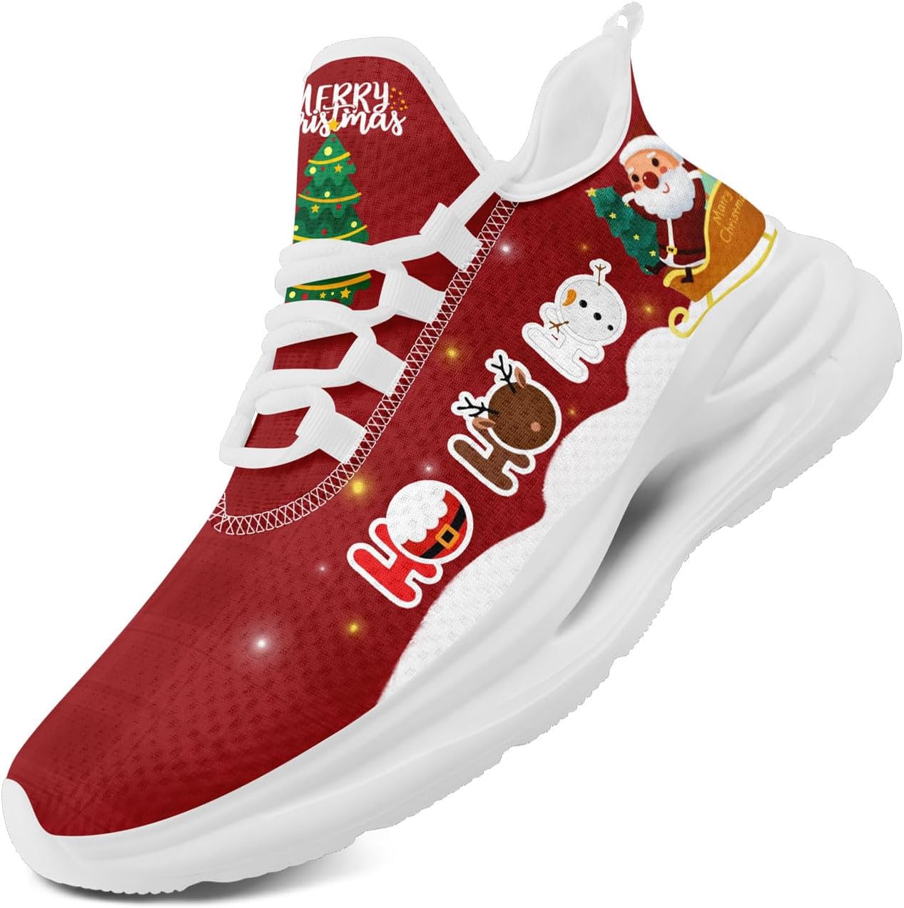 Кроссовки с рождественской тематикой Санта-Клауса для мужчин и женщин - удобные теннисные и ходовые обувь, амортизирующие спортивные кроссовки для тренировок Coolcustomize, белый
Кроссовки с рождественской тематикой Санта-Клауса для мужчин и женщин - удобные теннисные и ходовые обувь, амортизирующие спортивные кроссовки для тренировок Coolcustomize, белый