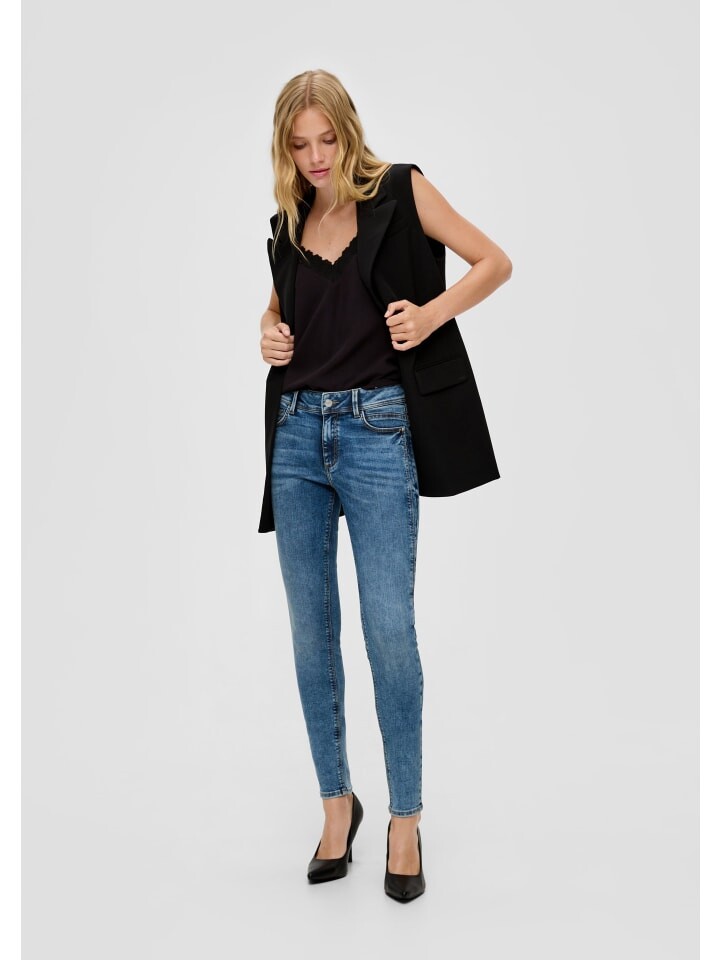 Тканевые брюки QS, синий 
Тканевые брюки QS, синий