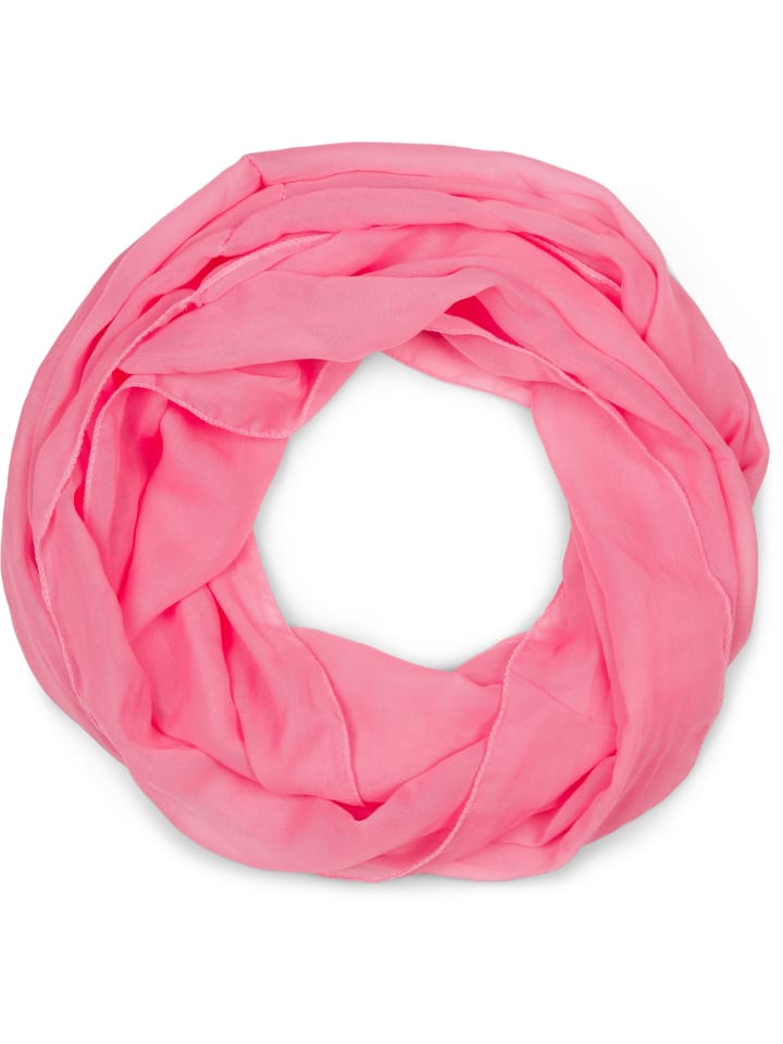 StyleBREAKER Шелковый однотонный шарф-петля розового цвета
StyleBREAKER Шелковый однотонный шарф-петля розового цвета