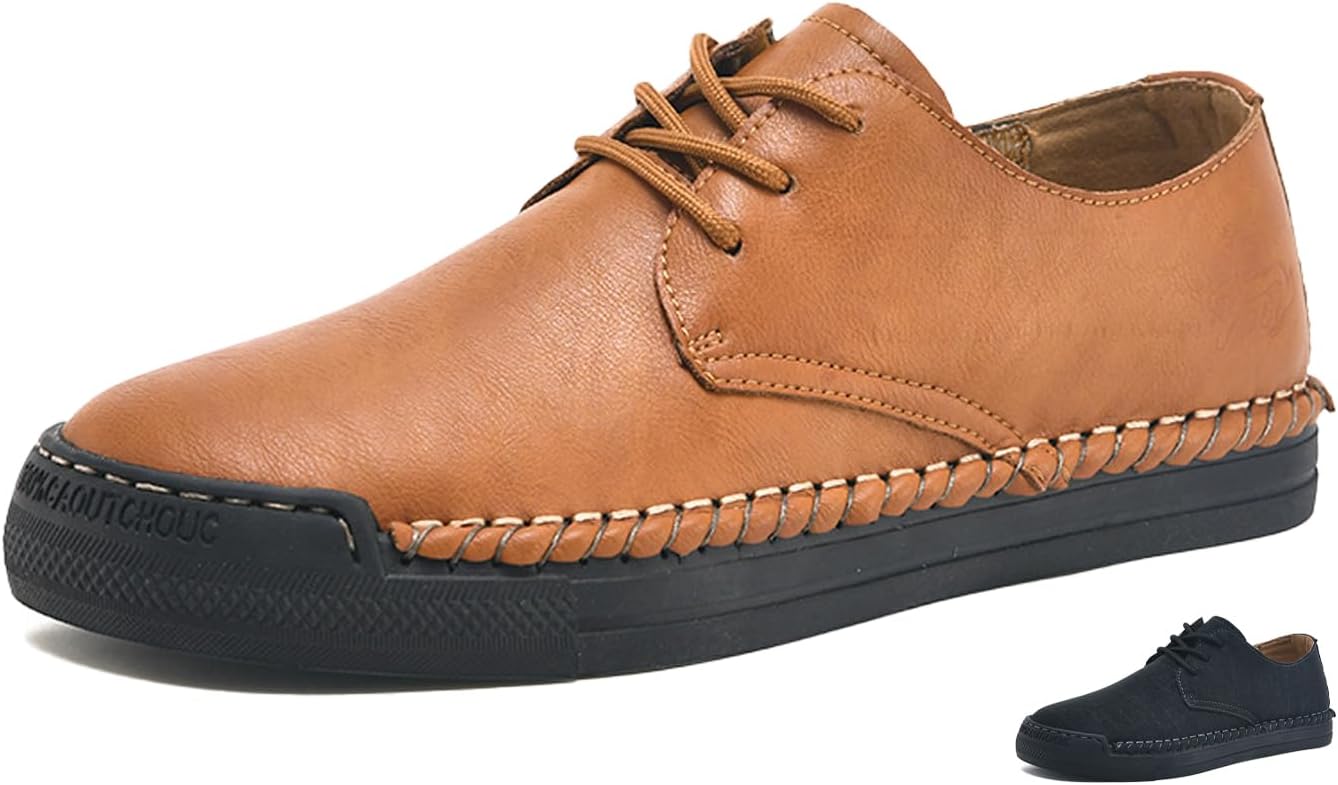 Мужские вручную сделанные кожаные лоферы с плоской подошвой, модные, мягкие и удобные, с шнуровкой, противоскользящие для ходьбы Aivyfaja, коричневый
Мужские вручную сделанные кожаные лоферы с плоской подошвой, модные, мягкие и удобные, с шнуровкой, противоскользящие для ходьбы Aivyfaja, коричневый