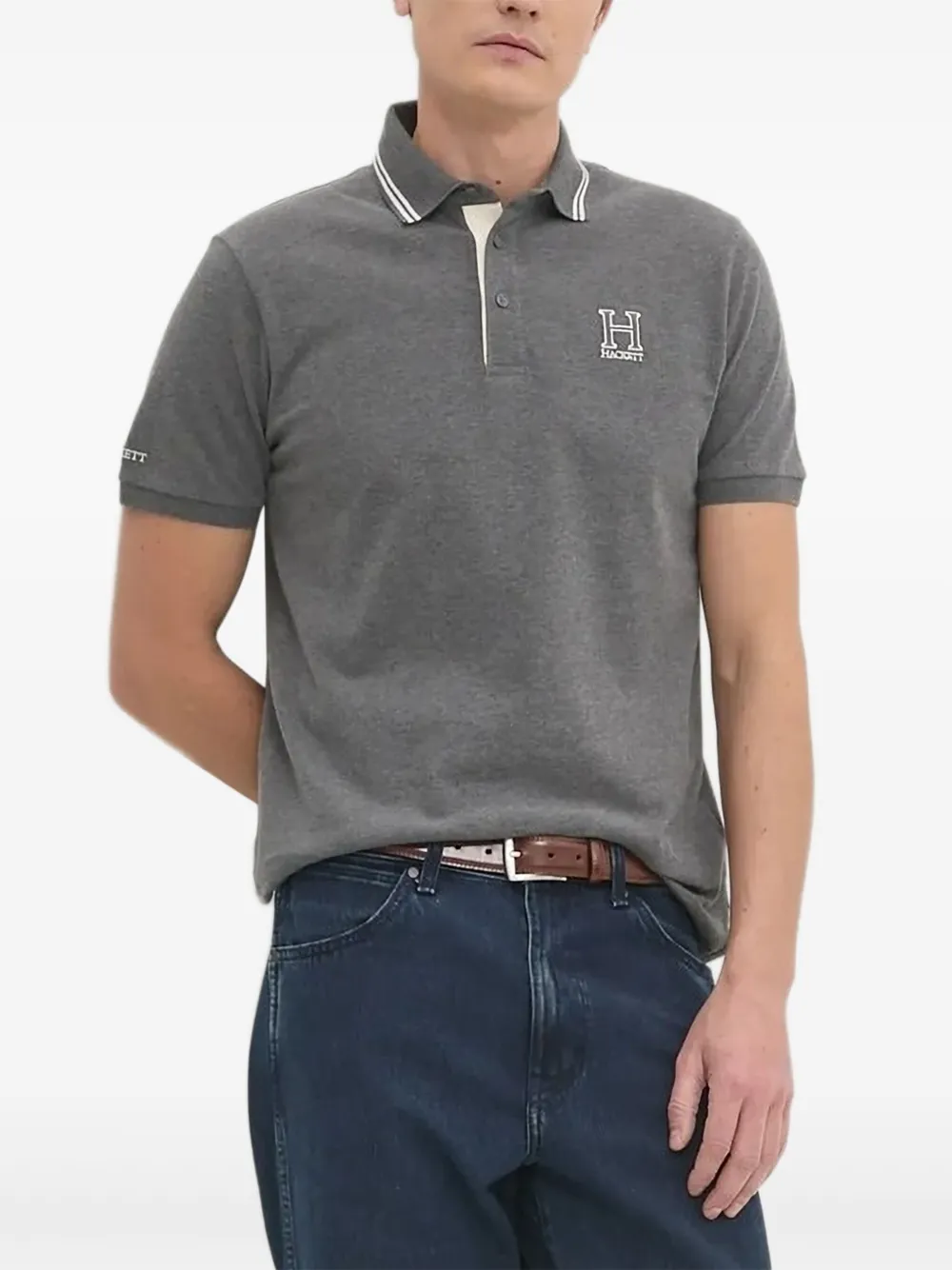 Рубашка-поло с вышитым логотипом Hackett, серый
Рубашка-поло с вышитым логотипом Hackett, серый