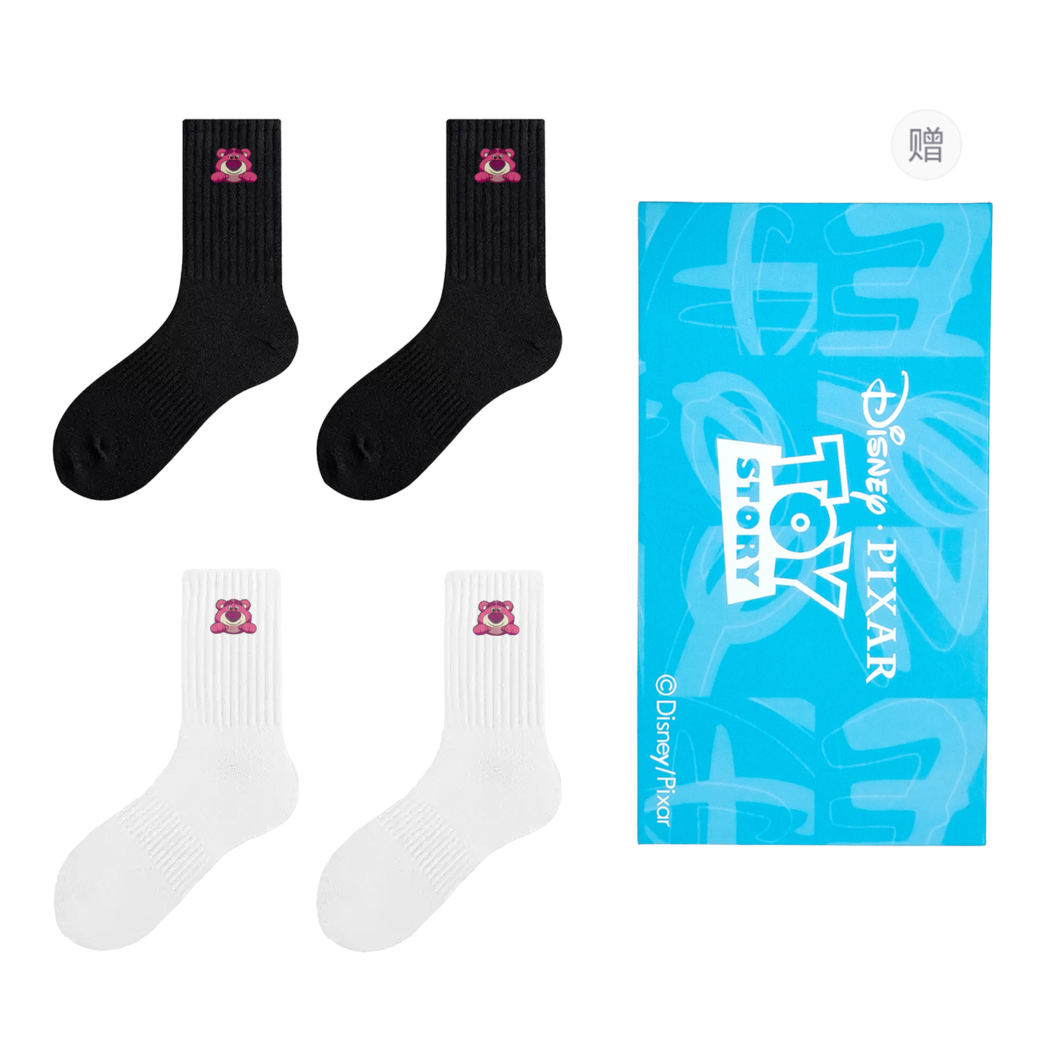 Коллекция Strawberry Bear унисекс носки Crew 4 пары в подарочной сумке Disney, черно-белый
Коллекция Strawberry Bear унисекс носки Crew 4 пары в подарочной сумке Disney, черно-белый