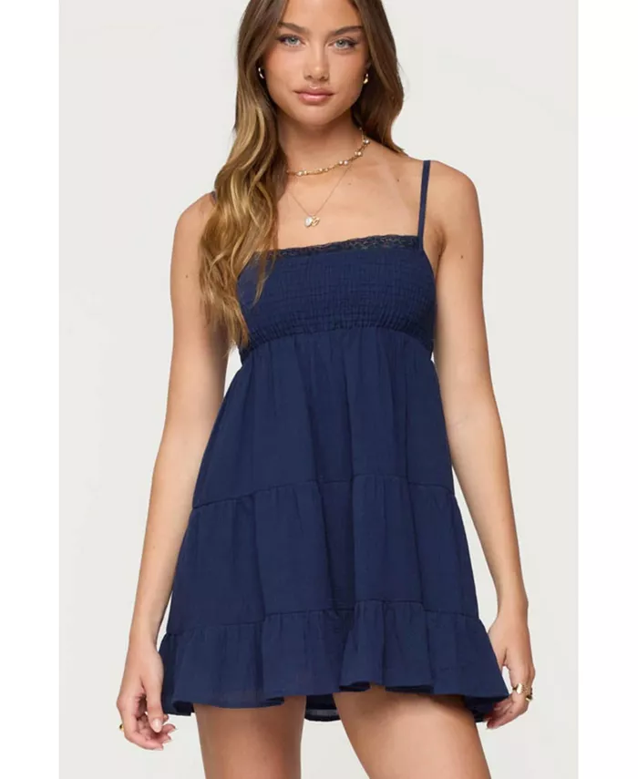 Женское мини-платье Calley Scrunchy с ярусами Edikted, синий
Женское мини-платье Calley Scrunchy с ярусами Edikted, синий