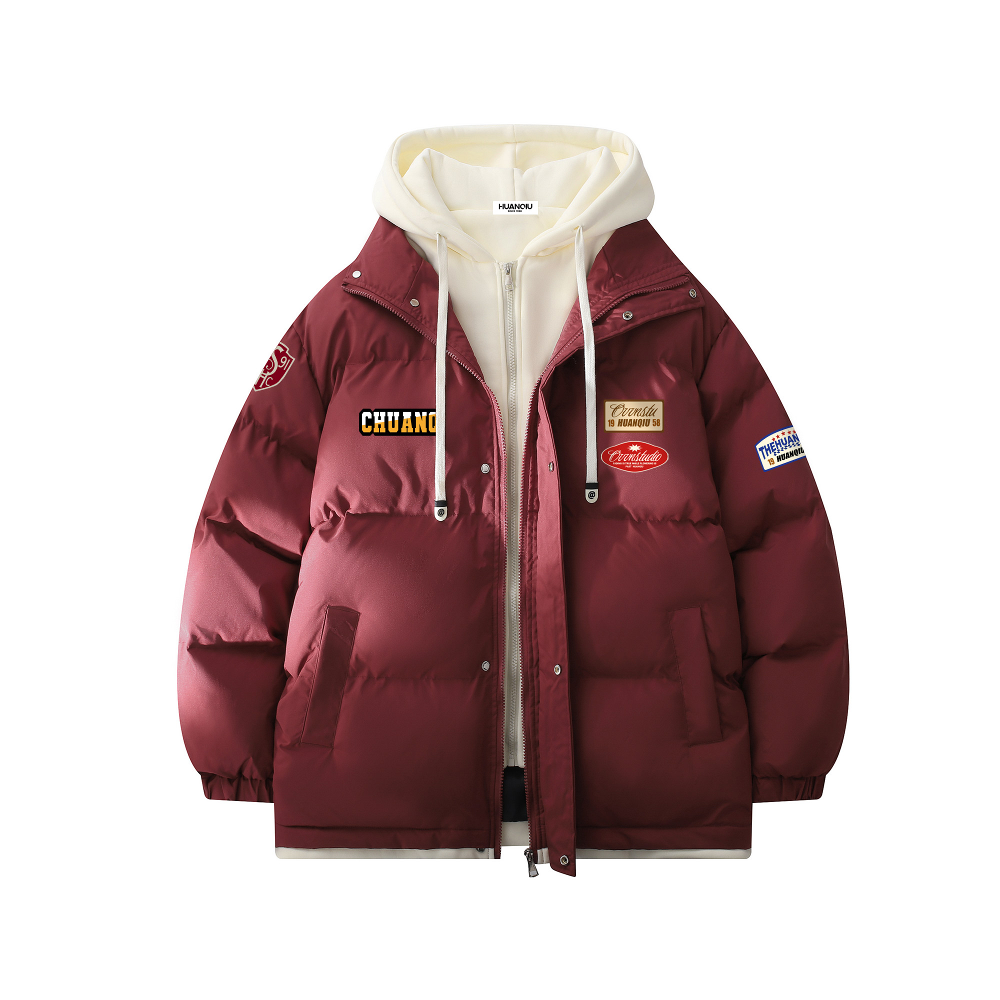 Пуховик Unisex с капюшоном утепленный стеганый HUANQIU, maroon
Пуховик Unisex с капюшоном утепленный стеганый HUANQIU, maroon