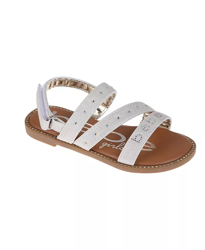 Сандалии для девочек с плоской подошвой, стразами и украшением Bebe, коричневый/бежевый
Сандалии для девочек с плоской подошвой, стразами и украшением Bebe, коричневый/бежевый