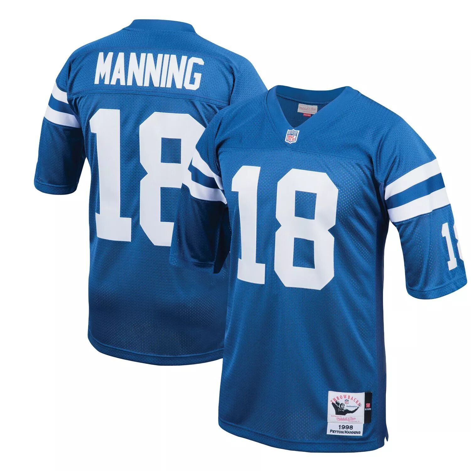 Мужская футболка Mitchell & Ness Peyton Manning Royal Indianapolis Colts 1998 года с подлинным возвратом вышедшего на пенсию игрока
Мужская футболка Mitchell & Ness Peyton Manning Royal Indianapolis Colts 1998 года с подлинным возвратом вышедшего на пенсию игрока