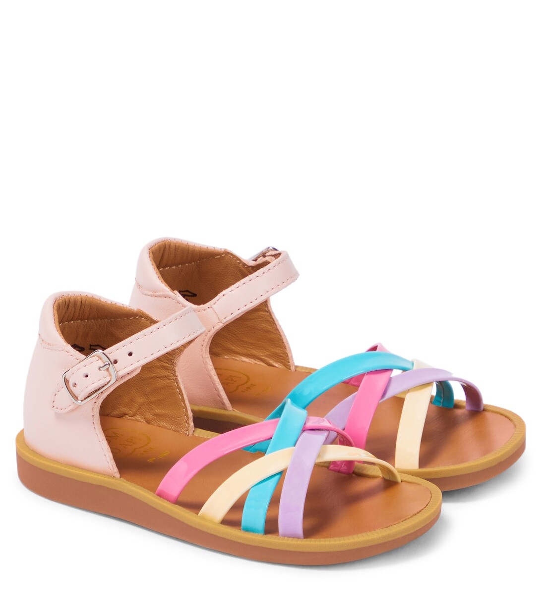 Кожаные сандалии Poppy Erg Pom d'Api, разноцветный 
Кожаные сандалии Poppy Erg Pom d'Api, разноцветный