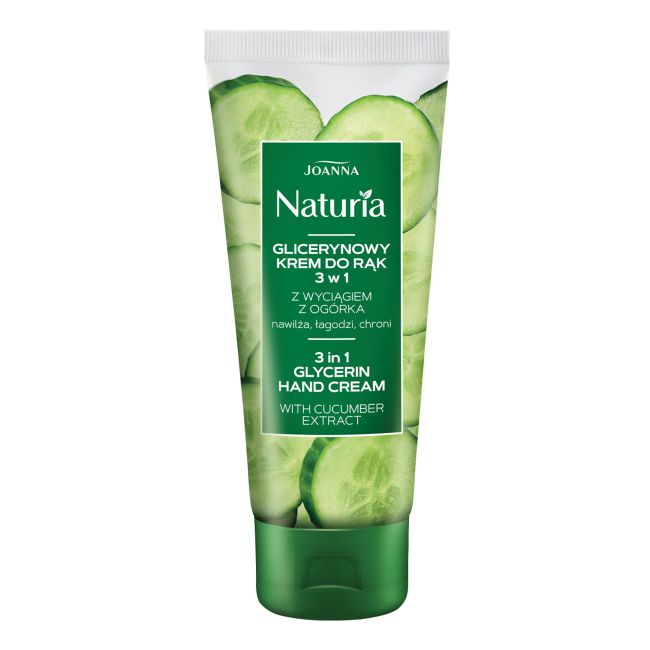 Крем для рук Naturia 3 в 1 с глицерином и экстрактом огурца Joanna, 100 гр 
Крем для рук Naturia 3 в 1 с глицерином и экстрактом огурца Joanna, 100 гр