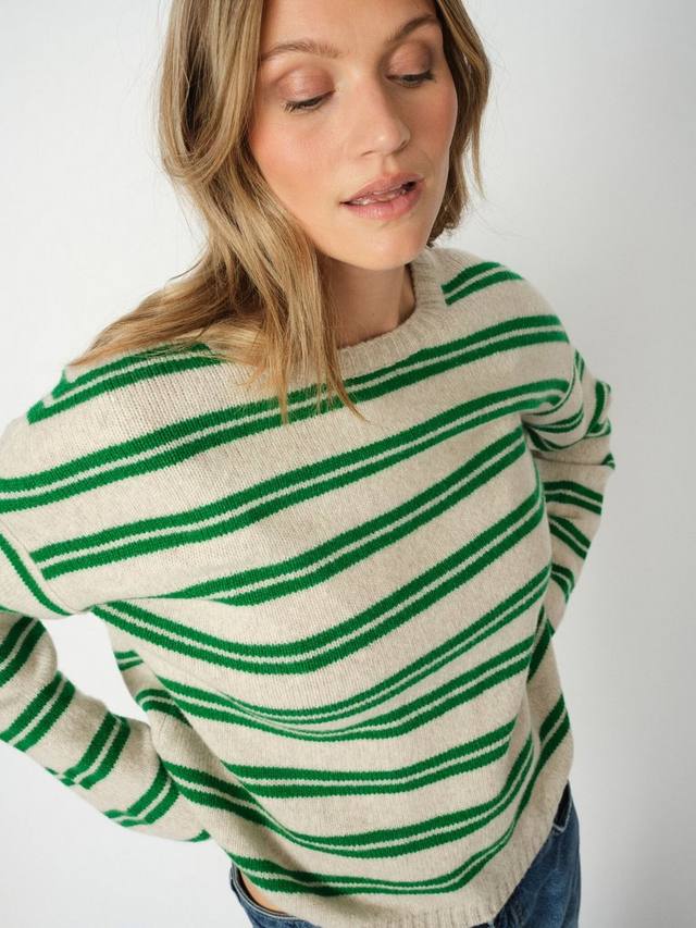 Свитер Khai из шерстяной смеси с длинными рукавами и полосками MOS MOSH
Свитер Khai из шерстяной смеси с длинными рукавами и полосками MOS MOSH